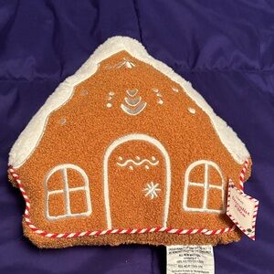 Gingerbread House Holiday Pillow - Brown and White from Target!